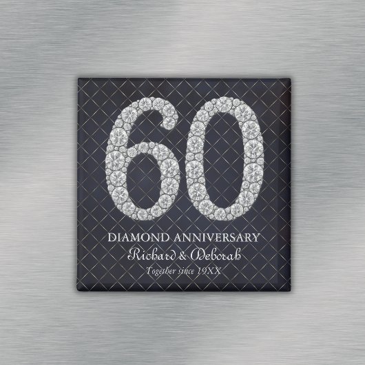 ダイアモンド60周年結婚記念の記念品 マグネット