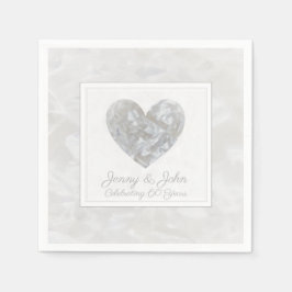 ダイアモンド60結婚周年記念ハート スタンダードカクテルナプキン