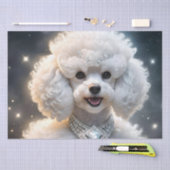 「ダイアモンド・ディヴァ：輝く華やかなプードル」 薄葉紙 (クラフト)