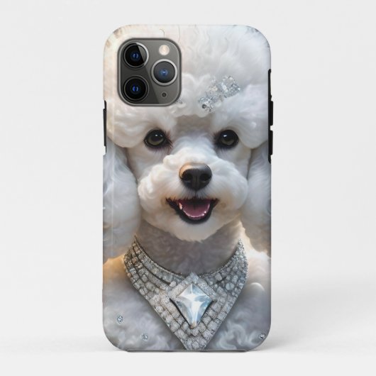 「ダイアモンド・ディヴァ:輝く華やかなプードル」 Case-Mate iPhoneケース (裏面)