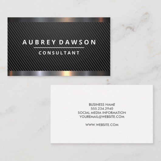 ダイアモンド |黒パターン（の模様が）ある 名刺 (正面/裏面)