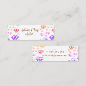 ダイアモンパターンオリジナルミニ名刺 スキニー名刺 (正面/裏面)