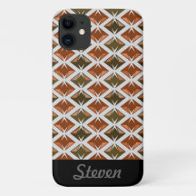 ダイアモンパターンジオメトリックレッドジェム任意の名前