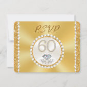 ダイアモ素晴らしンド、60周年結婚、RSVP 招待状 (正面)