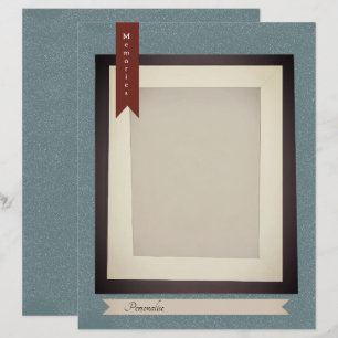 ダイアリージャーナル青セピアヴィンテージスクラップブックペーパー