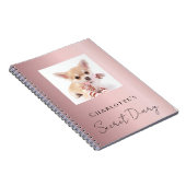 ダイアリードッグペットフォトピンク ノートブック (右側)