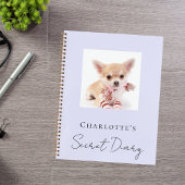 ダイアリードッグペットフォトラベンダー ノートブック