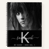 ダイアリー白黒フォトモノグラムスクリプト ノートブック (正面)