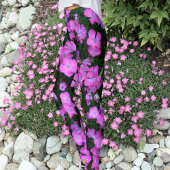 ダイアンサスの花 鮮やかなピンクとグリーンのフラワー レギンス