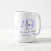 ダイアン·文字の青の紫の名前コーヒーマグを意味 コーヒーマグカップ (正面右)