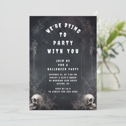 ダイイングトゥパーティーハロウィーン招待状 招待状 (スタンド正面)