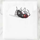 ダイイングフライ 楕円形シール (バッグ)