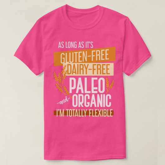 ダイエットおもしろいギフト腹腔疾患グルテンフリー Tシャツ (デザイン正面)