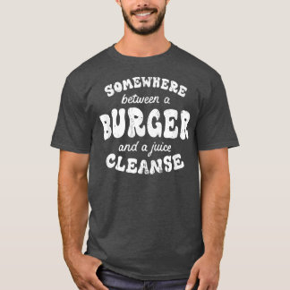 ダイエットおもしろいバーガーとジュースクレンスハムバおもしろいー Tシャツ