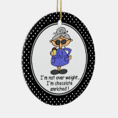 ダイエットおもしろいユーモアのクリスマスオーナメント セラミックオーナメント (右)