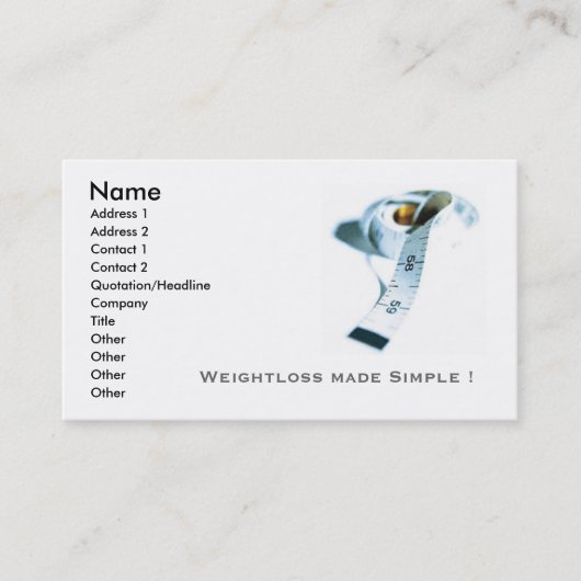 ダイエットな名刺 名刺 (正面)