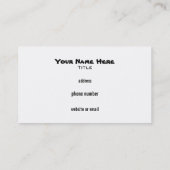 ダイエットな名刺 名刺 (裏面)