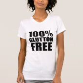 ダイエットにまつわる皮肉なユーモア | おもしろ食いしん坊名言 Tシャツ (正面)