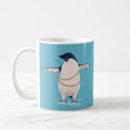 ダイエットのかわいくおもしろいな脂肪質のペンギン コーヒーマグカップ