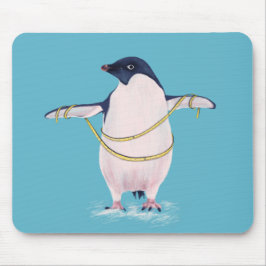 ダイエットのかわいくおもしろいな脂肪質のペンギン マウスパッド