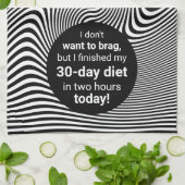 ダイエットの冗談おもしろいを言う キッチンタオル (折り畳み)