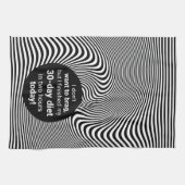 ダイエットの冗談おもしろいを言う キッチンタオル (横)