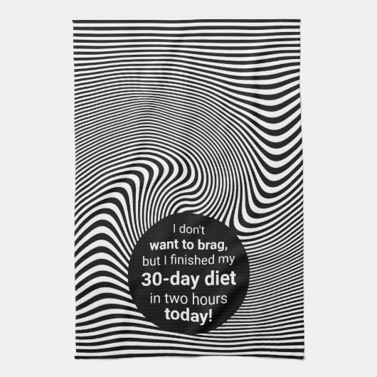 ダイエットの冗談おもしろいを言う キッチンタオル (縦)