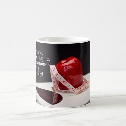 ダイエットの勇気付けられるのマグ コーヒーマグカップ (中央)