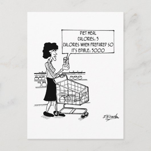ダイエットの食事現状のまま ポストカード (正面)