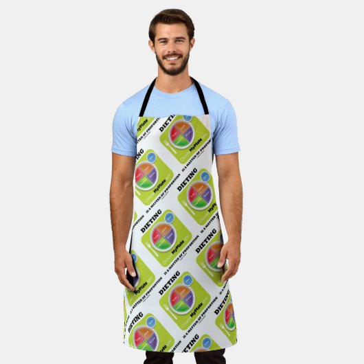 ダイエットはMyPlateのロゴの比例の問題である エプロン (着用した状態)