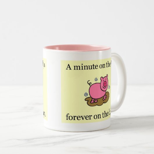 ダイエットやる気を起こさせるマグ ツートーンマグカップ (正面右)