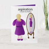 ダイエットを励ます女性の鏡のイメージ カード (正面)