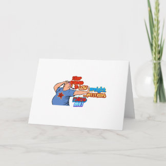 ダイエットを試みる 面白い漫画のデザイン カード