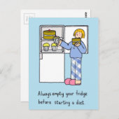 ダイエットを開始する前に冷蔵庫を空にする ポストカード (正面/裏面)