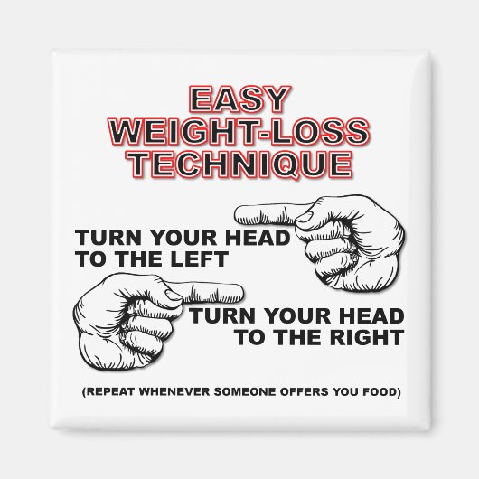 ダイエットダイエットおもしろい冷蔵庫用マグネット マグネット (正面)