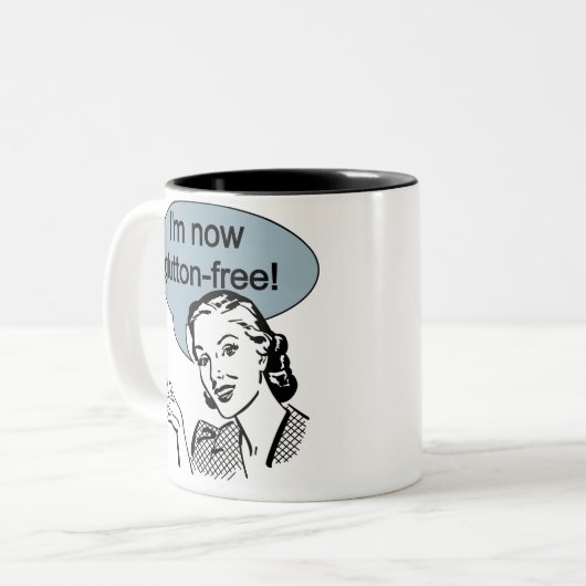 ダイエットユーモアのあるグルットンフリー ツートーンマグカップ (正面左)