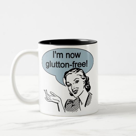 ダイエットユーモアのあるグルットンフリー ツートーンマグカップ (左)