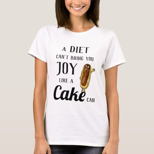 ダイエットヴェルゼチョコレートエクレアおもしろいケー予測できなキプン Tシャツ (正面)
