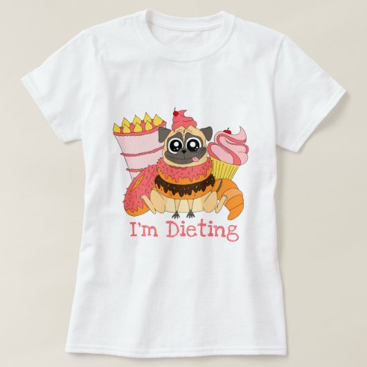 ダイエット中 Tシャツ (デザイン正面)