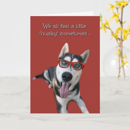 ダイエット勇気付けられるおもしろいグリーティングカード カード (黄色い花)