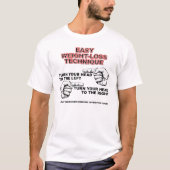 ダイエット方法が面白いTシャツ Tシャツ (正面)