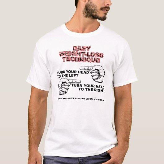 ダイエット方法が面白いTシャツ Tシャツ (正面)