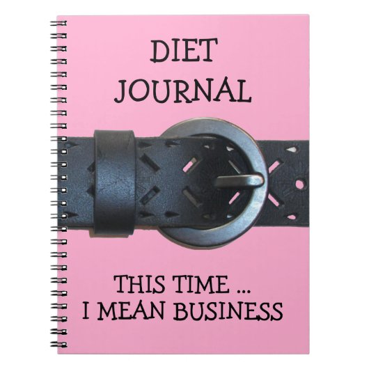 ダイエット日記、本気のベルト画像 ノートブック (正面)