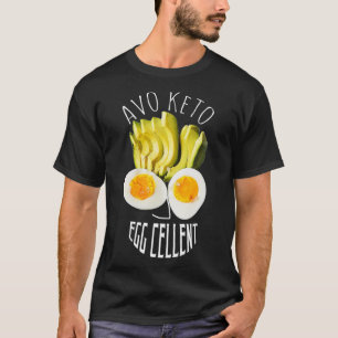 ダイエット減量ケトダイエットおもしろいアボケトエッグ Tシャツ