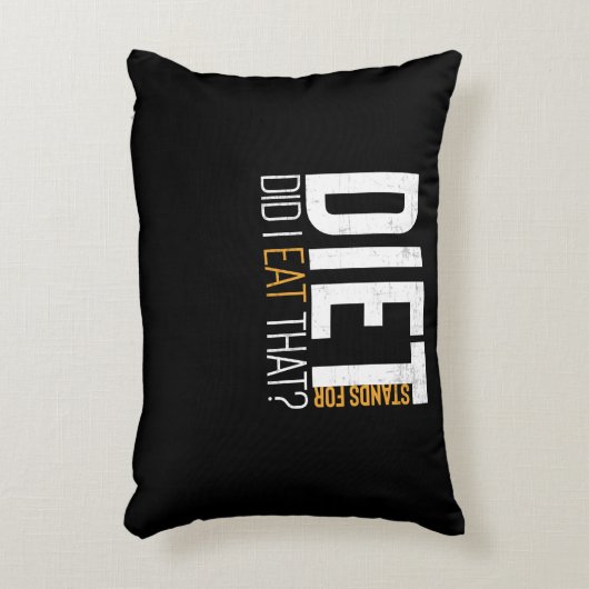 ダイエット食べはフィットネスおもしろい冗談 アクセントクッション (正面(垂直))