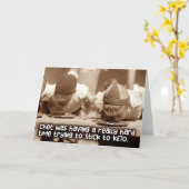 ダイエット・アグレーティング・ユーモア – 日々のグリーティング・カード カード (黄色い花)