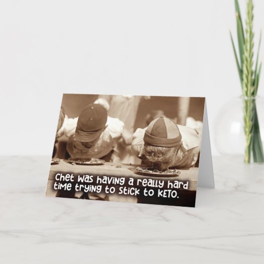 ダイエット・アグレーティング・ユーモア – 日々のグリーティング・カード カード (正面)