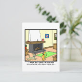 ダイエット: Cat Cartoon ポストカード (スタンド正面)