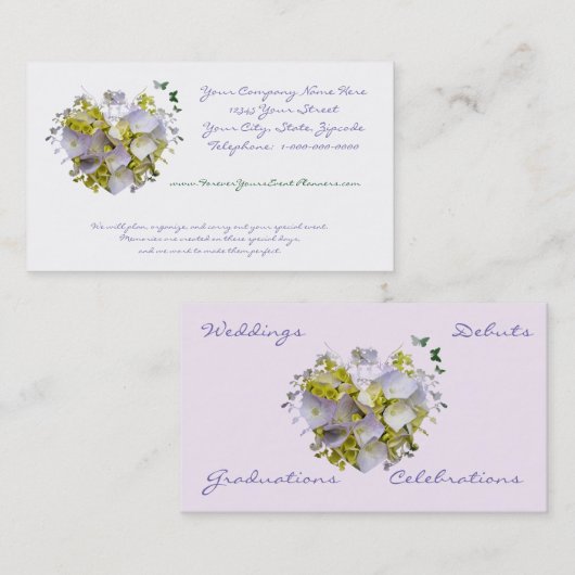 ダイカットビクトリアンハートデザイン 名刺 (正面/裏面)