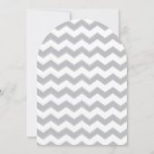 ダイカットピーチピンクグレー海軍フローラ結婚動物 招待状 (裏面)